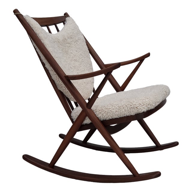 Vintage Danish Rocking Chair by Frank Reenskaug for Bramin, 1960s For Sale