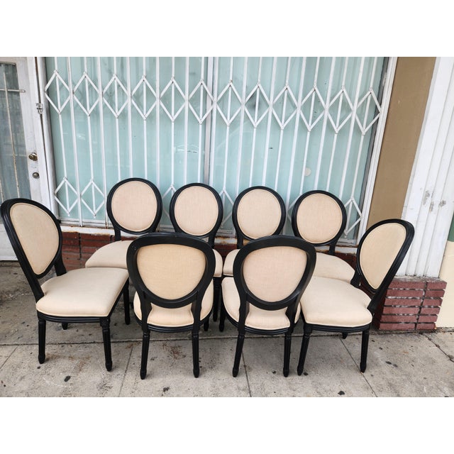 1980s Set of Eight Dining Chairs For Sale - Image 11 of 12