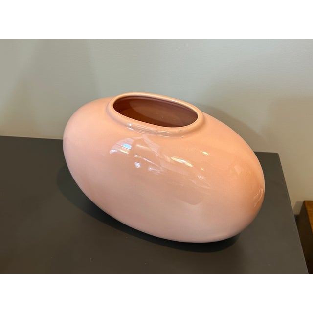 Vintage Haeger Pottery Orb Vase – USA-Made Glossy Pink Ceramic, Mid-Century Modern Decor For Sale - Image 10 of 10