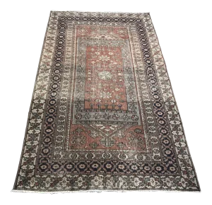 Handmade Vintage Distressed Turkish Rug