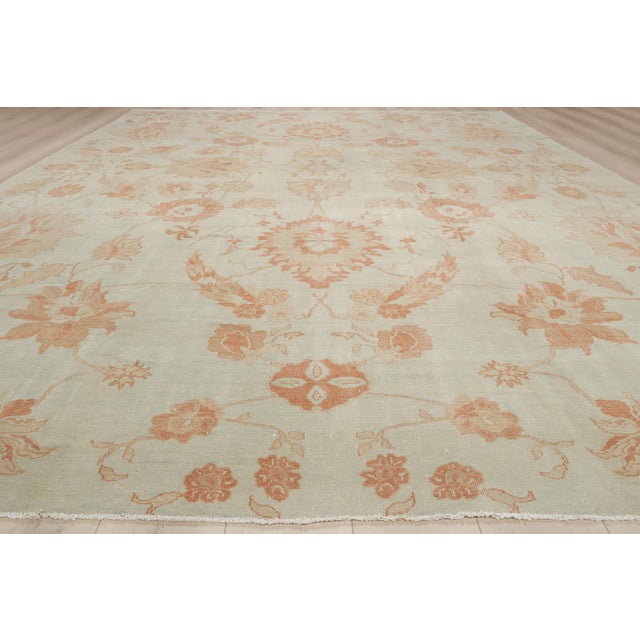 Modern Turkish Oushak Rug, 11'03 X 15'03. For Sale - Image 9 of 10