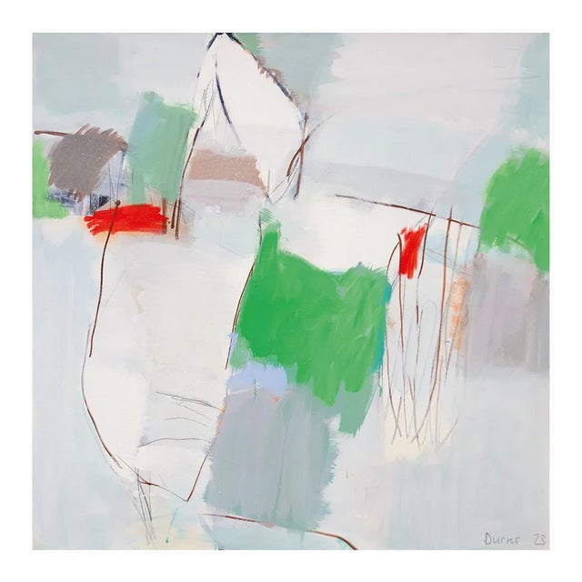 Contemporary Abstract Acrylic on Canvas Painting "Akzentuiert" by Andreas Durrer For Sale