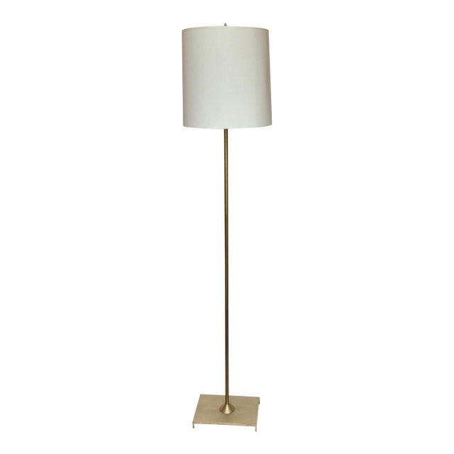 Baker Modern Satin Brass Floor Lamp Prototype For Sale