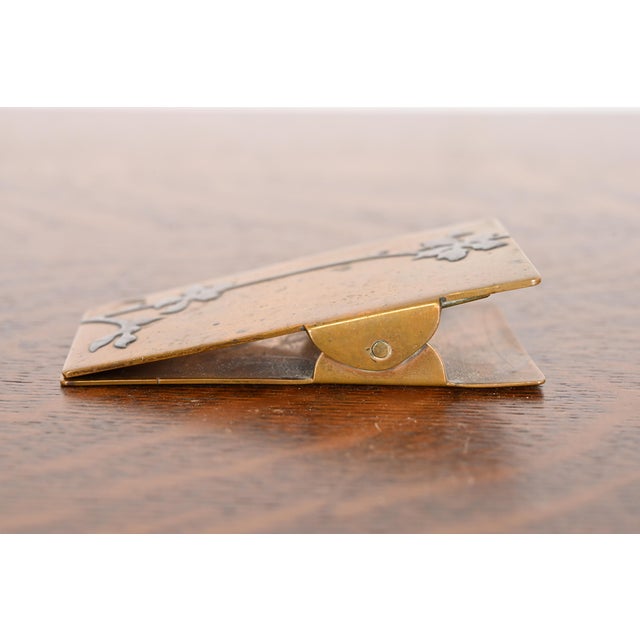 Heintz Arts & Crafts Sterling Silver on Bronze Paper Clip For Sale In South Bend - Image 6 of 11