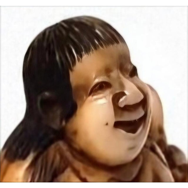 Antique Chinese Netsuke Figure Carved From Walrus Tusk – Scholar With Scroll, Museum Quality. For Sale - Image 6 of 7