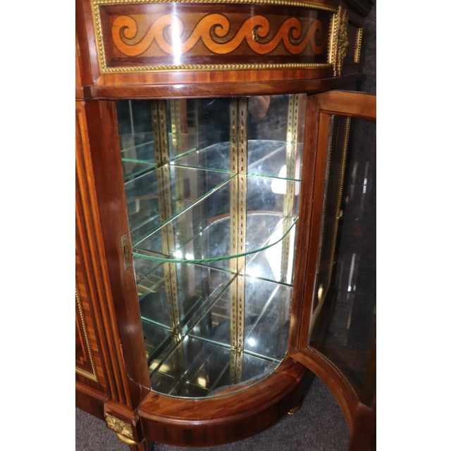 Monumental Satinwood Inlaid Kingwood Marble Top Sideboard Signed Maison Krieger For Sale - Image 12 of 12