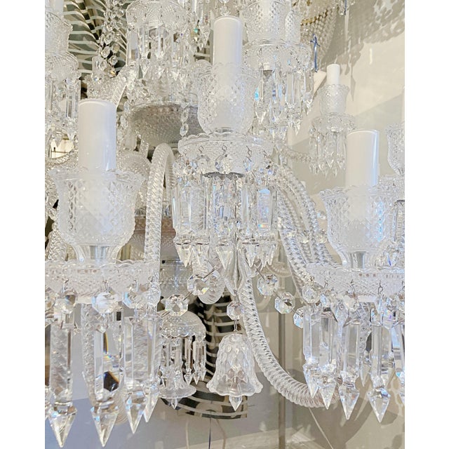 Grand 36 Arms Multi‑Tier Crystal Chandelier For Sale - Image 14 of 16