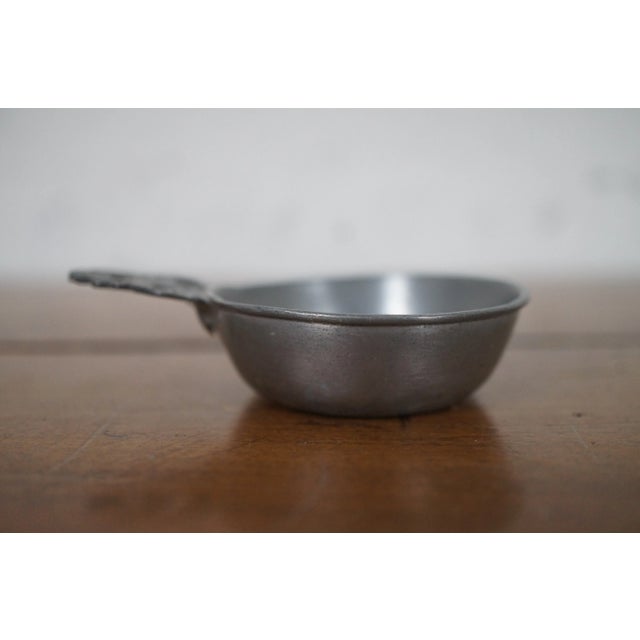 Gray Antique 18th Century Childs Pewter Porringer Cup Bowl Porridge Dish For Sale - Image 8 of 12