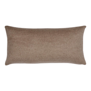 Schumacher Dixon Mohair 24" Lumbar Pillow In Driftwood
