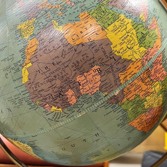 Replogle 1950s Mid-Century Modern Standing Globe For Sale - Image 6 of 17