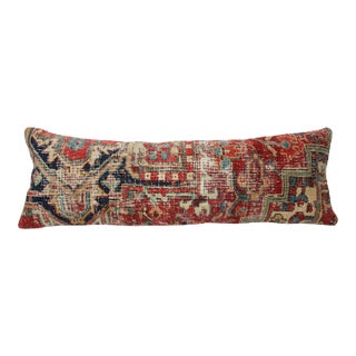 Antique Persian Oriental Heriz Rug Pillow Cover -16'' X 47'' For Sale