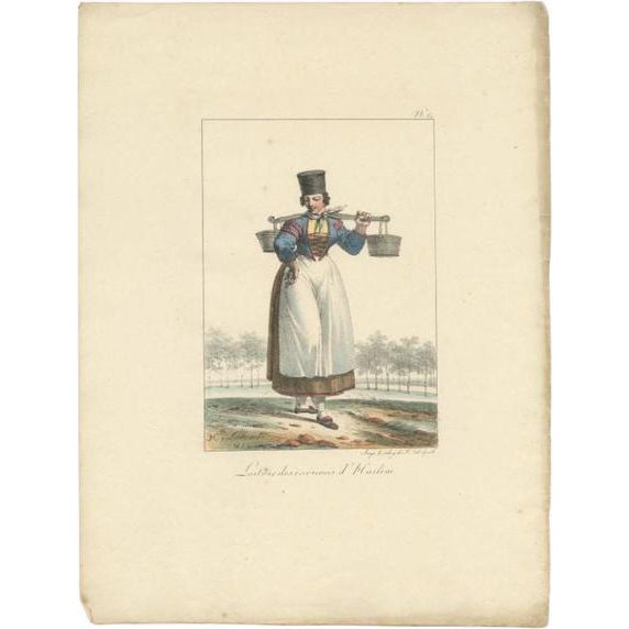 Milkmaid from Haarlem, 1819, Paper For Sale