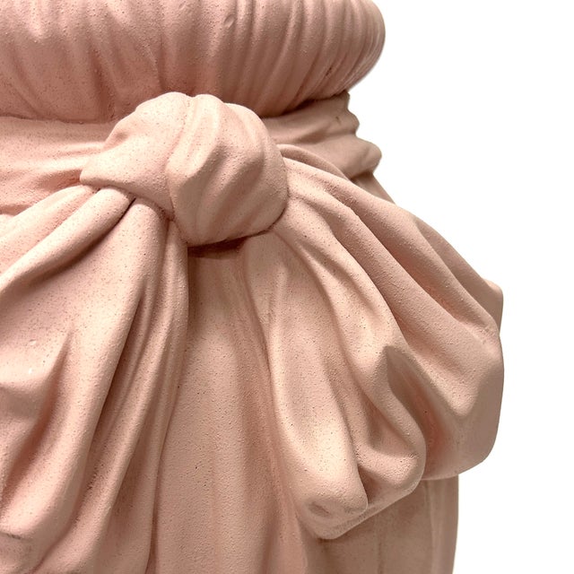 Mid 20th Century Faux Bow Pink Plaster Table Lamp Attributed to John Dickinson, 1970s For Sale - Image 5 of 9