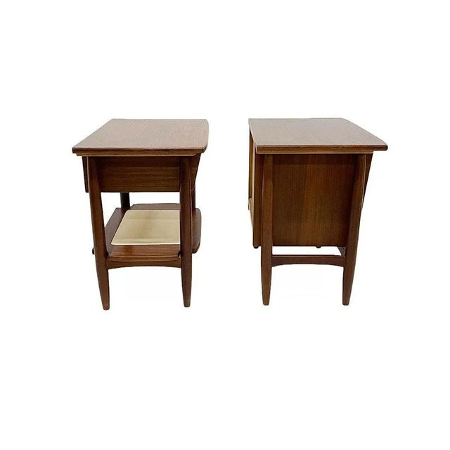 Small Mid-20th Century Dutch Bedside Tables, 1960s, Set of 2 For Sale - Image 3 of 6