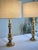 Vintage Brass Neoclassical Hollywood Regency Baluster Table Lamps With Linen Drum Shades - a Pair For Sale In Los Angeles - Image 6 of 12