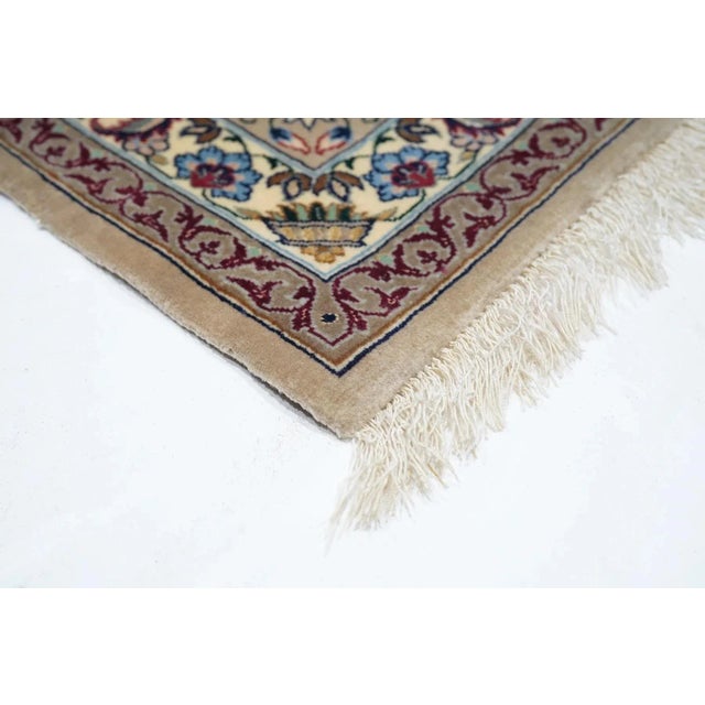 Extremely Fine Persian Isfahan Wool and Silk Rug 5'1'' X 7'6'' For Sale - Image 4 of 11