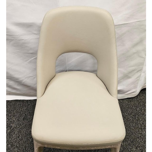 Interlude Home Canton Modern Cloud Leather And Cliffside Grey Mahogany Dining Chair Elevate your contemporary dining room...