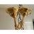 Italian oval hand- made chandelier in a bath of gold 24k metal frame brushed . amber and fumè color of “poliedri” elements...
