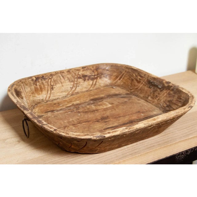 Farmhouse Distressed Dough Bowl-Tura For Sale - Image 3 of 6