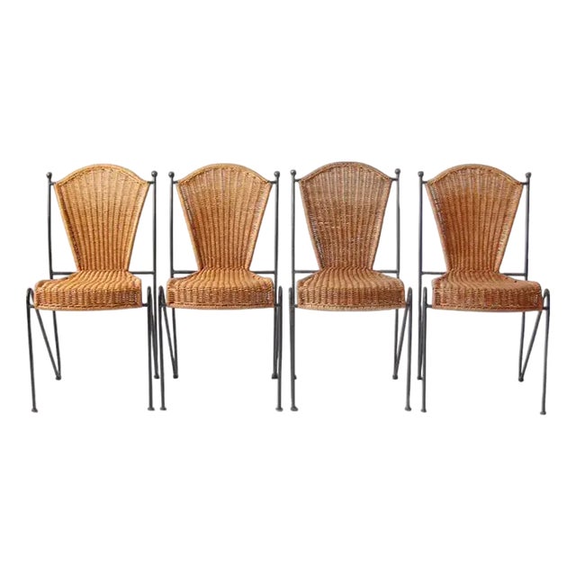 Set of 4 Frederic Weinberg Style Side Chairs Ca 1960 For Sale