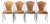Set of 4 Frederic Weinberg Style Side Chairs Ca 1960 For Sale
