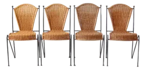 Set of 4 Frederic Weinberg Style Side Chairs Ca 1960