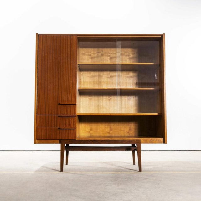 Large Mid-Century Glass Fronted Cabinet from Up Zavody, 1960s For Sale - Image 9 of 9