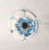 Vintage Murano Style Glass Chandelier, 1980s Blue Floral Lamp, Small Italian Ceiling Light For Sale - Image 9 of 13