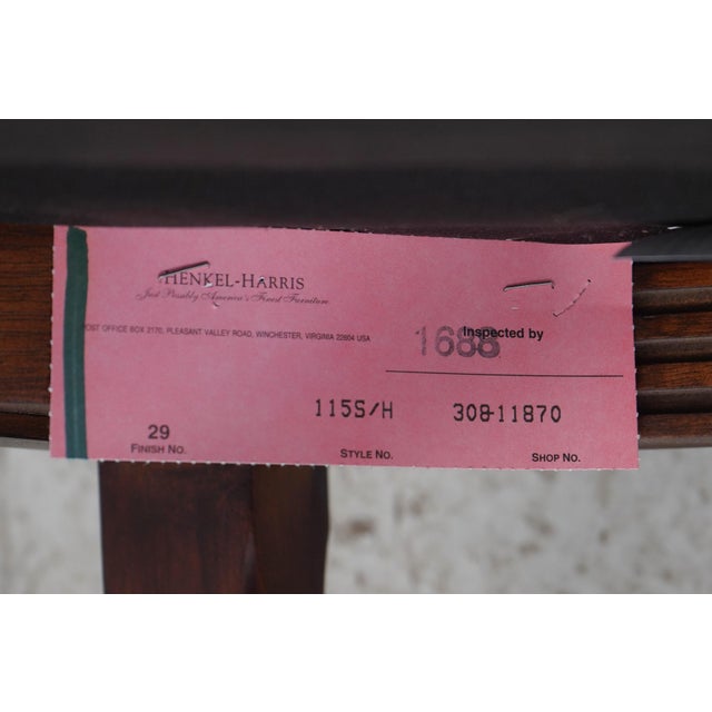 Set of 8 Henkel Harris Model 115 Mahogany Dining Room Chairs For Sale - Image 18 of 18