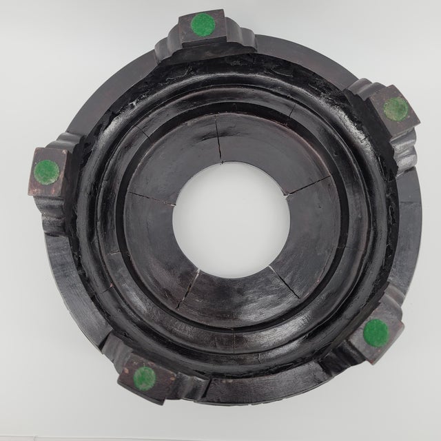 Rare Antique Japanese Imari Porcelain Bowl Meiji Period 1868-1912 Scalloped Edge With Carved Rosewood Stand - Hand Painted Gold Gilt For Sale - Image 15 of 18