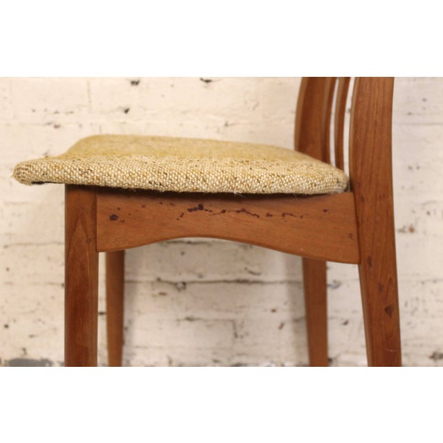 Mid 20th Century Set of Four Teak and Tweed Dining Chairs by Sun Furniture For Sale - Image 13 of 17
