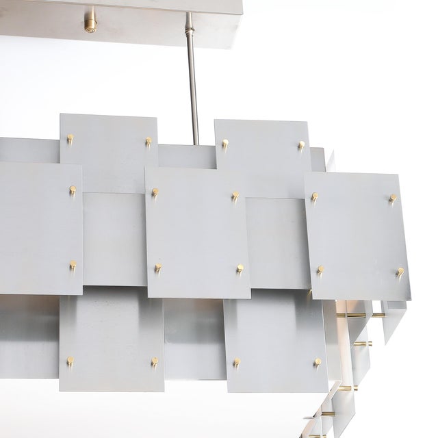 Robert Sonneman Mid-Century Modernist Robert Sonneman "Cityscape" Chandelier For Sale - Image 4 of 13