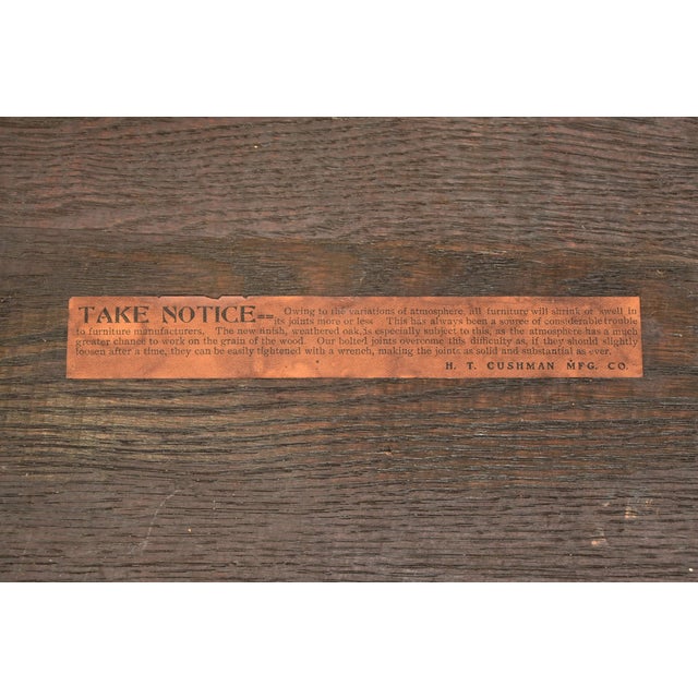 Stickley Brothers Style Antique Mission Oak Arts & Crafts Bookstand or Magazine Rack, Circa 1910 For Sale - Image 10 of 11