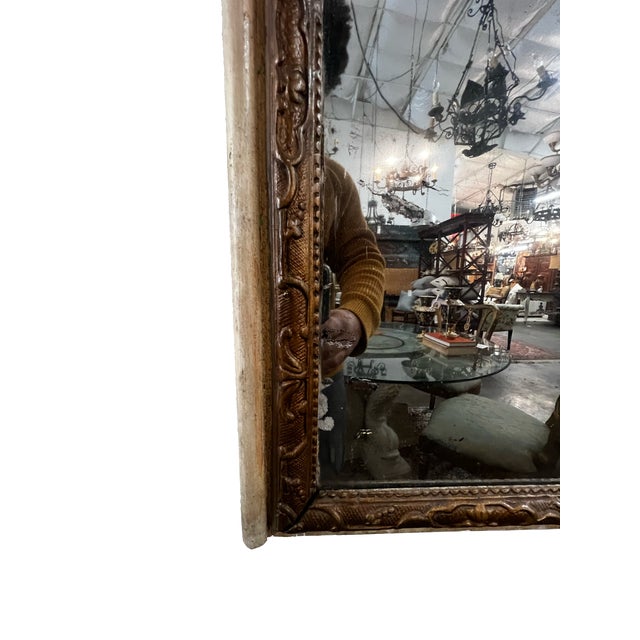 Wood Louis Xv/Xvi Trumeau With Oil Painting For Sale - Image 7 of 7