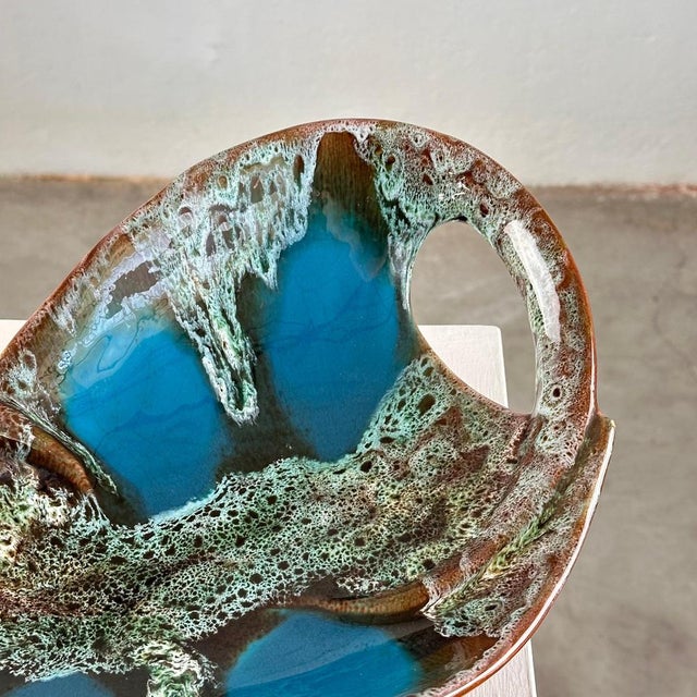 Ceramic Enamelled Ceramic Table Center from Vallauris, France, 1960s For Sale - Image 7 of 17