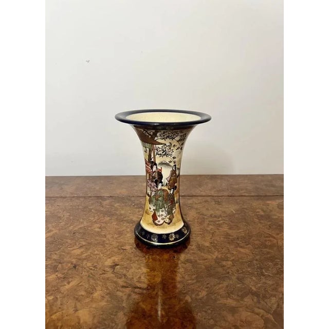 Ceramic Japanese Satsuma Vase, 1900s For Sale - Image 7 of 8