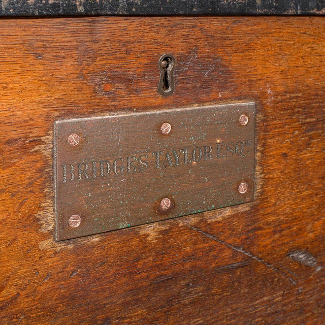 Large Antique Silver Chest, English, Oak, Iron Bound, Shipping Trunk, Victorian For Sale - Image 11 of 12
