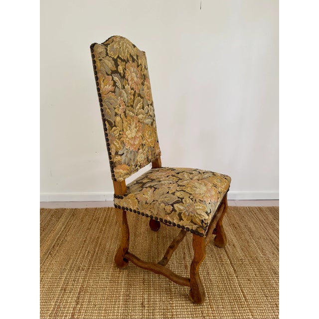 Vintage French Tapestry Os De Mouton Dining Chairs - Set of 6 For Sale - Image 10 of 11