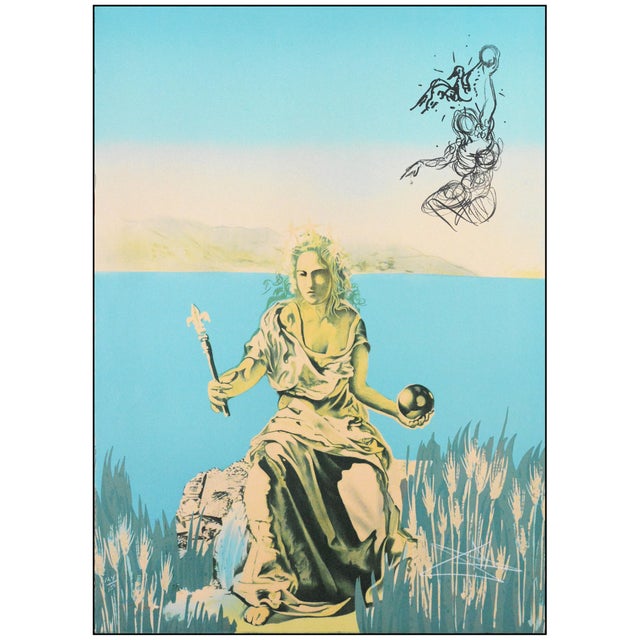 "Coronation Of Gala" is a wonderful depiction of a surreal woman in front of a water landscape, created with meticulous...