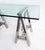 Williams Sonoma Home "Mason" Sawhorse Glass Top Table/Writing Desk For Sale In Miami - Image 6 of 15