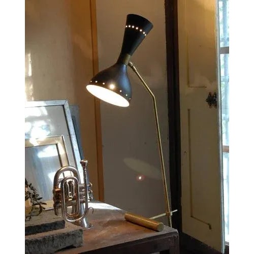Black Counterbalance Brass Desk Lamp For Sale - Image 8 of 13