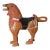 American Folk Art Hand-Carved and Painted Solid Pine Stationary Standing Lion For Sale