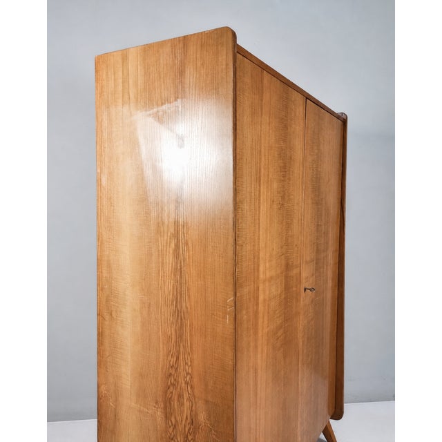 Vintage Wardrobe in Ash by Tatra Nabytok, 1970s For Sale - Image 3 of 12