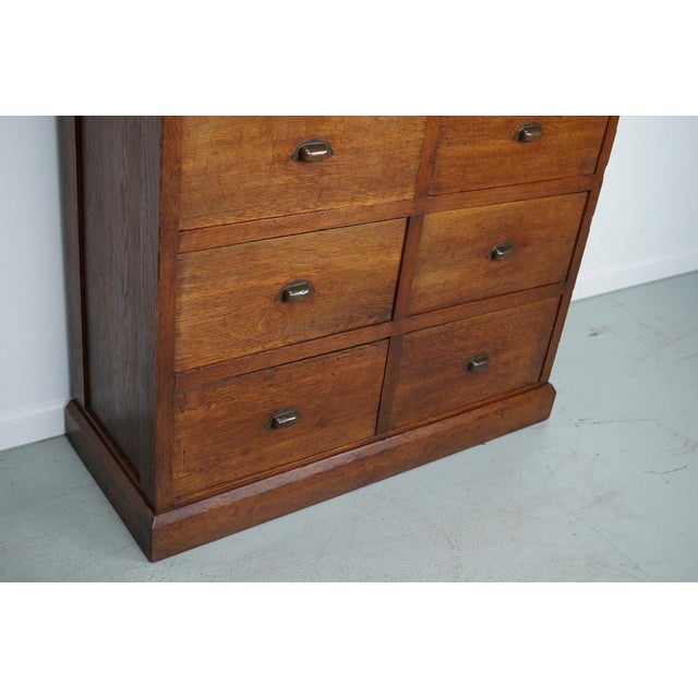 1920s Antique French Oak Filing Cabinet, 1920s For Sale - Image 5 of 18