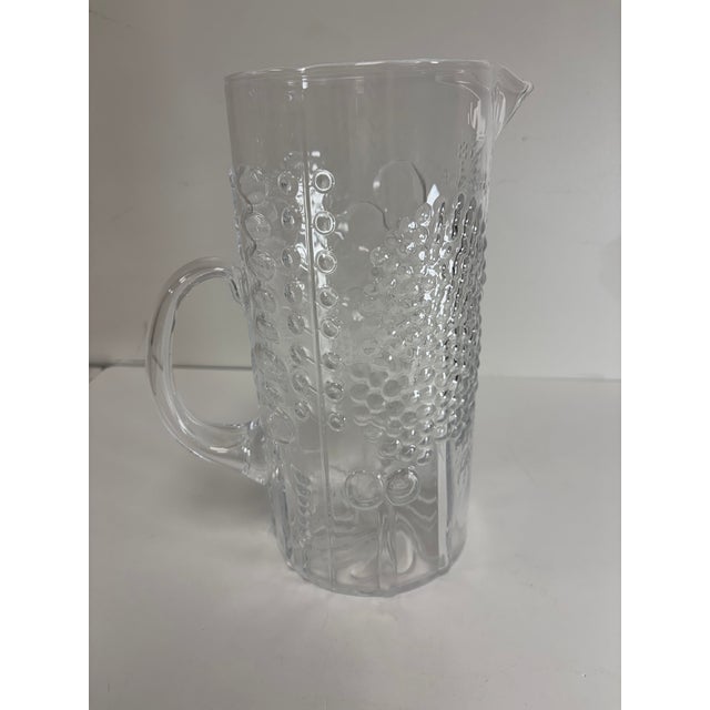 Glass Vintage Iittala Finland 'Flora' Glass Pitcher For Sale - Image 7 of 10