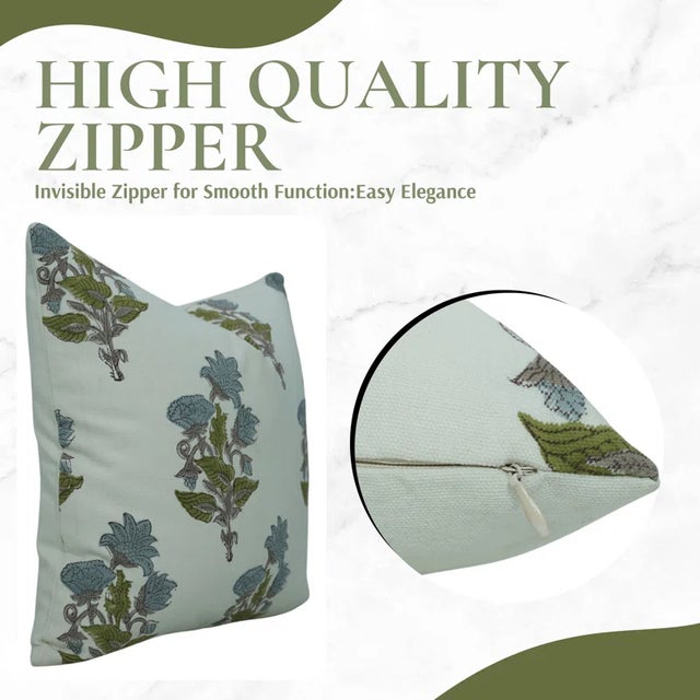 Modern Fabdivine Artistic Block Print Throw Pillow Cushion Cover Thick Cotton White 12x20 Inch- Abhishek For Sale - Image 3 of 5