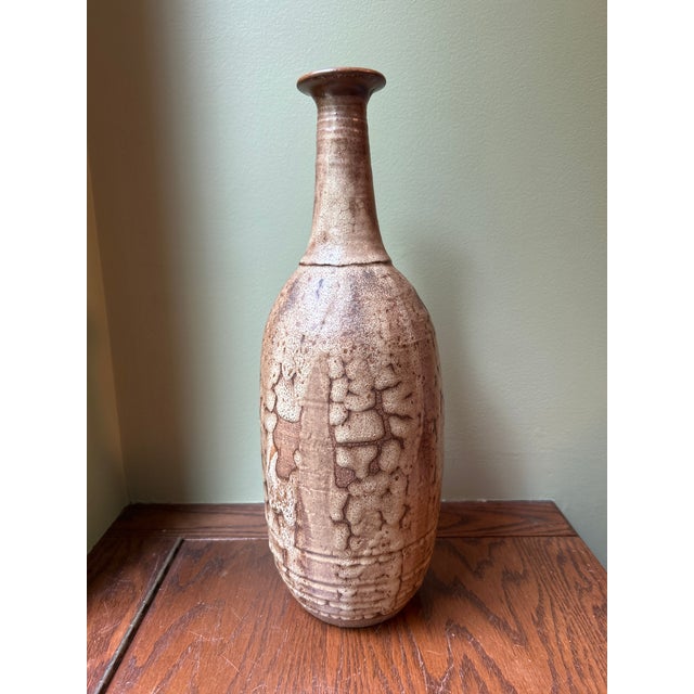 American Mid-Century Studio Fat Lava Glaze Stoneware Vessel For Sale - Image 3 of 5