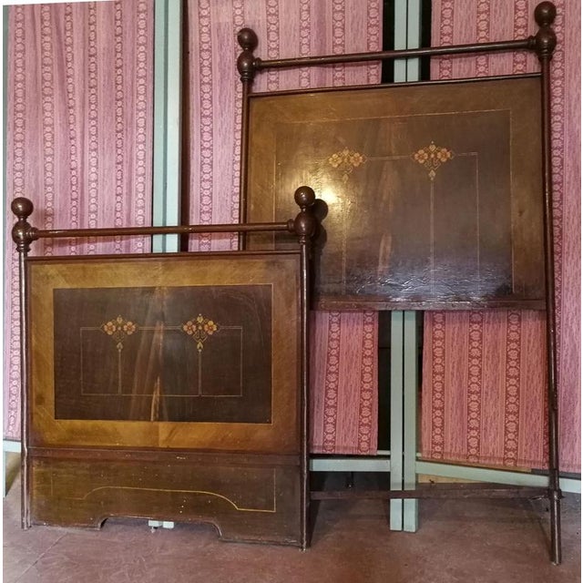 1940s Painted Metal Single Beds, Set of 2 For Sale - Image 5 of 5