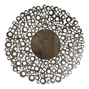 Late 20th Century Custom Welded Stainless Steel Washer Centerpiece Platter