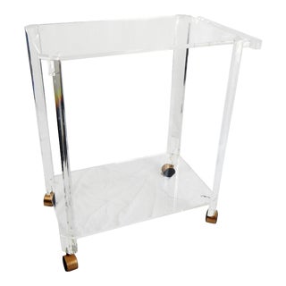 Mid-Century Lucite Bar Cart For Sale